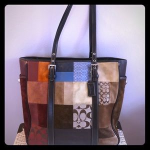 Authentic COACH patchwork large tote